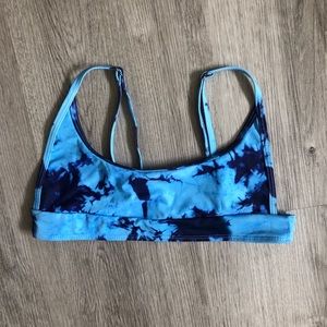 SHEIN bikini top blue tie dye
